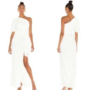 Amanda Uprichard Bexley Maxi Dress One Shoulder Long Evening Gown Sz M